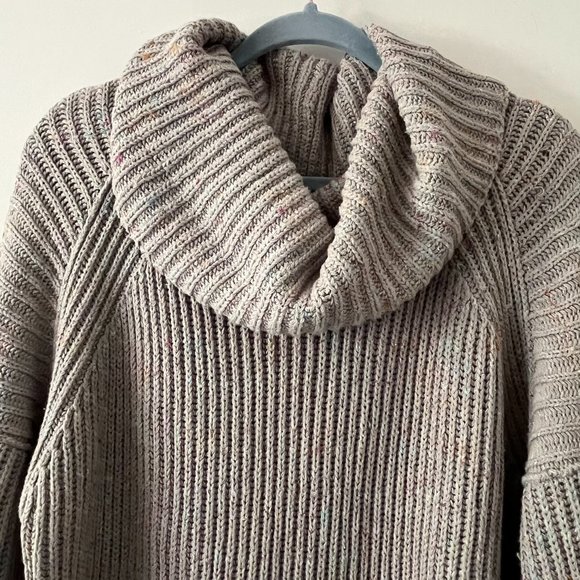 NWT Free People Leo Tunic Silver Gleam Gray Cowl Neck Sweater sz XS - Picture 2 of 14